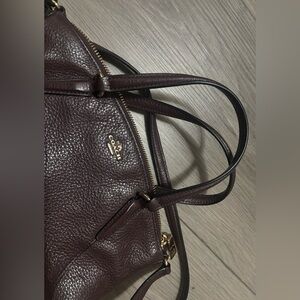Coach Dark Brown Leather Shoulder Bag
